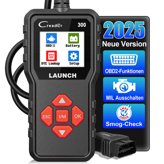 OBD2 diagnostic device for car LAUNCH CR300 Scanner for all vehicles, European diagnostic scan tool after 2000, A car diagnostic device in German for BMW VW Mercedes Audi All OBDII vehicles.