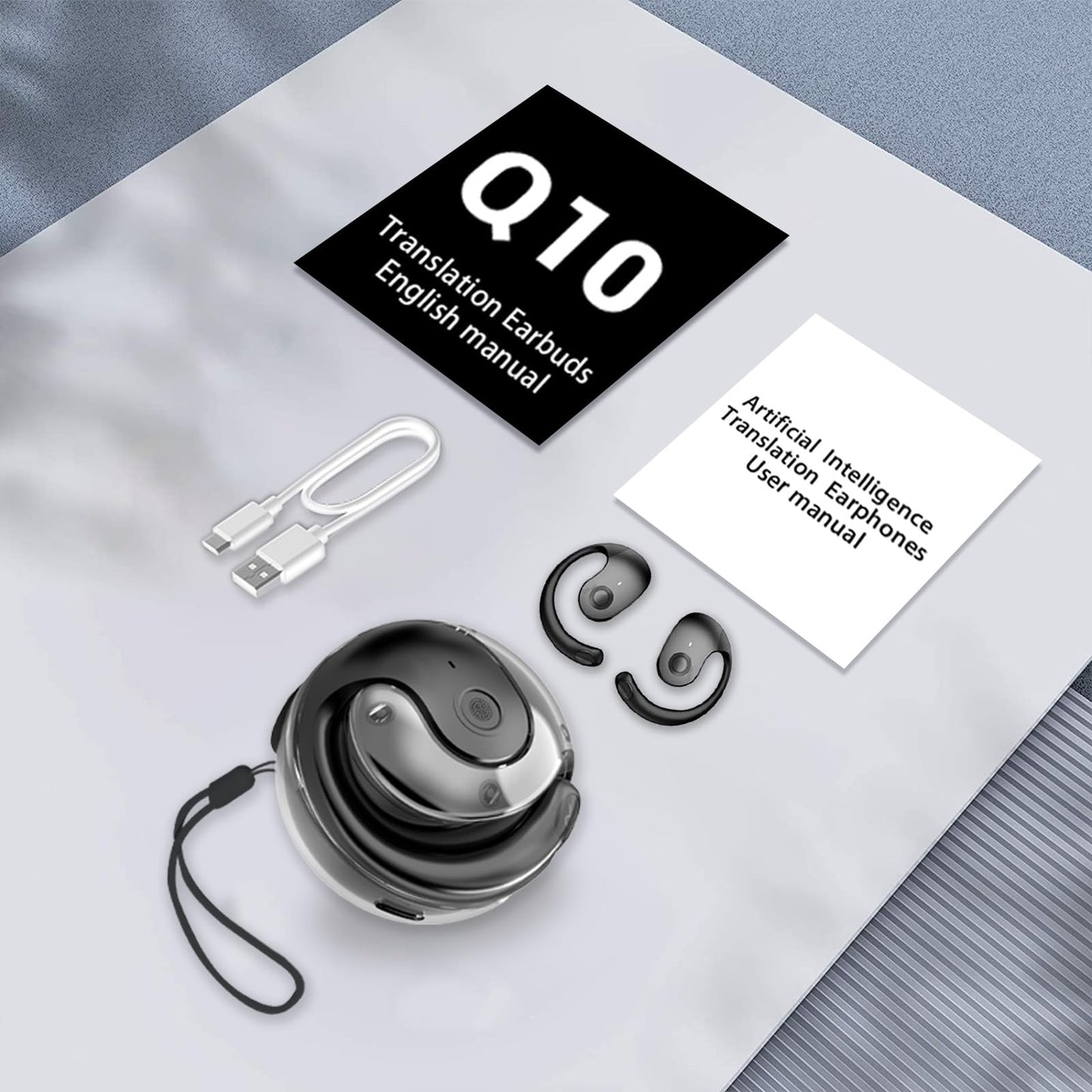AI Headphone Translator - Enhanced language translation headphones in real time with app, Bluetooth 5.4 translator headphones, 3 translation modes real-time translator earphones for travel learning.