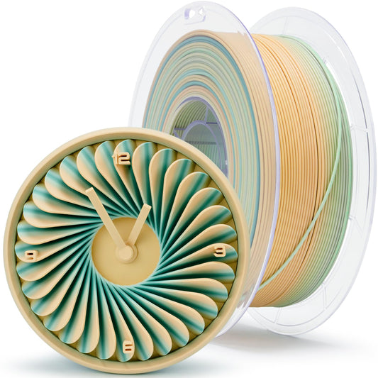 ZIRO Matt Multicolor PLA Filament 1.75mm, Fast Color Changing Matte 3D Printer Filament, 1kg Spool for Most FDM 3D Printers, Dimensional Accuracy +/-0.03mm, Cool Dawn.