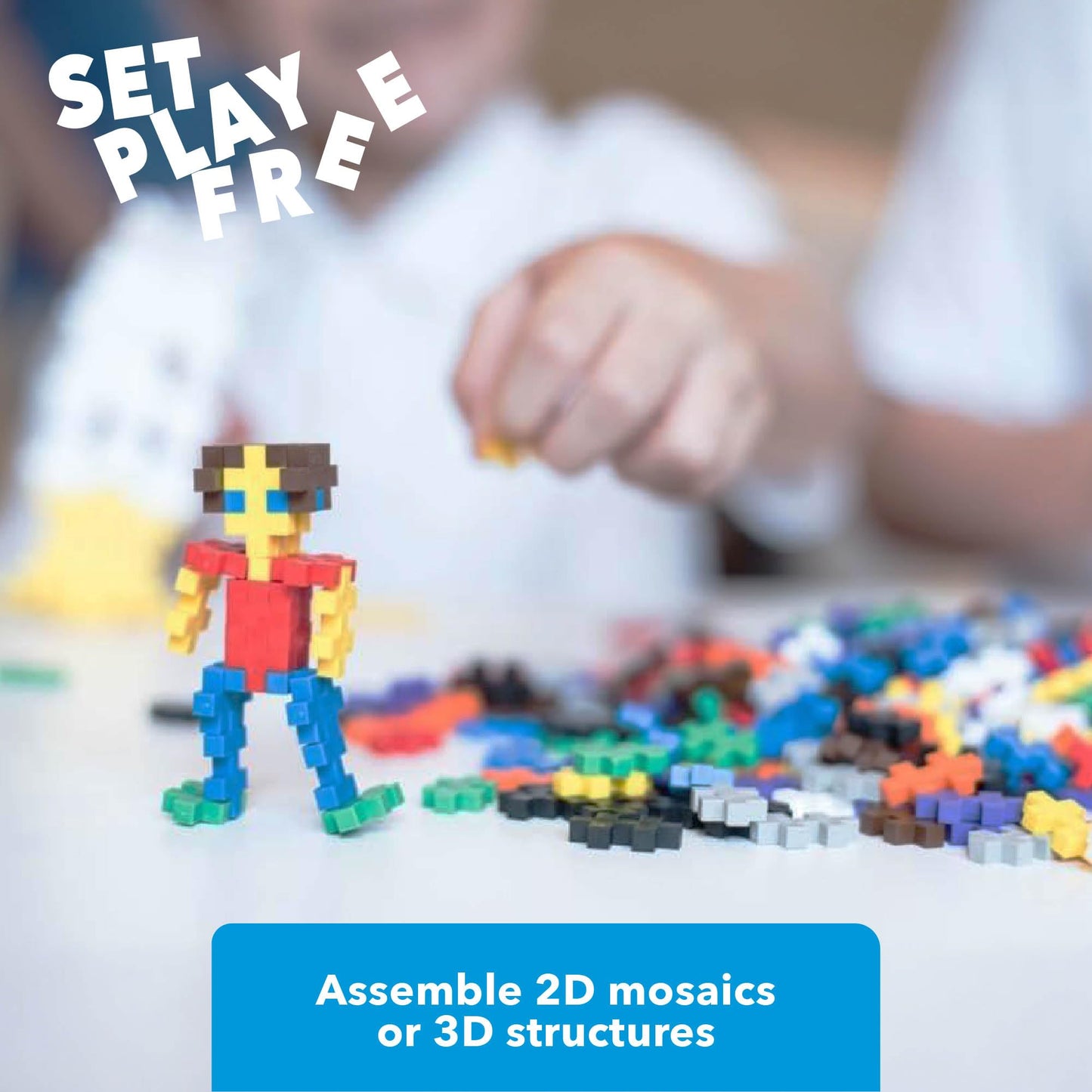Plus-Plus 3310 Creative building toy, Open Play Basic, Building blocks set, 600 pieces