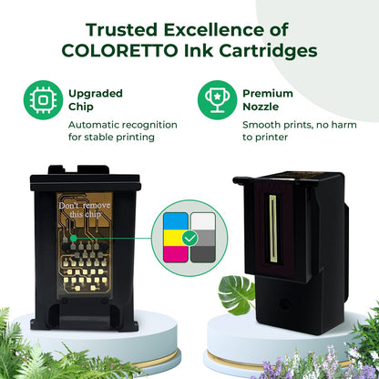 COLORETTO printer cartridge 304XL for HP Deskjet 3700 cartridges for HP 2620 2621 3750 Envy 5010 5020 5030 AMP 100 120 125 130 Reconditioned cartridge for HP 304XL (2 black)
