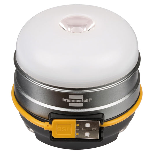 Brennenstuhl Battery LED Outdoor Light OLI 0300 A (Outdoor camping light 350lm / Camping lamp with up to 70h of light, lamp for camping including USB power bank, additional SOS and blink function)