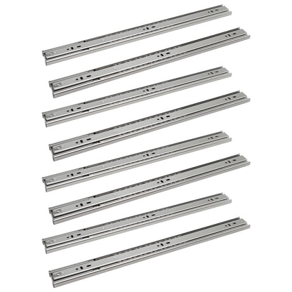Ansobea drawer slides 600mm, ball bearing guides with 45 kg load capacity full extensions, drawer pull-out telescopic rail, full stretch size 1200mm, 4 pairs (8 pieces)