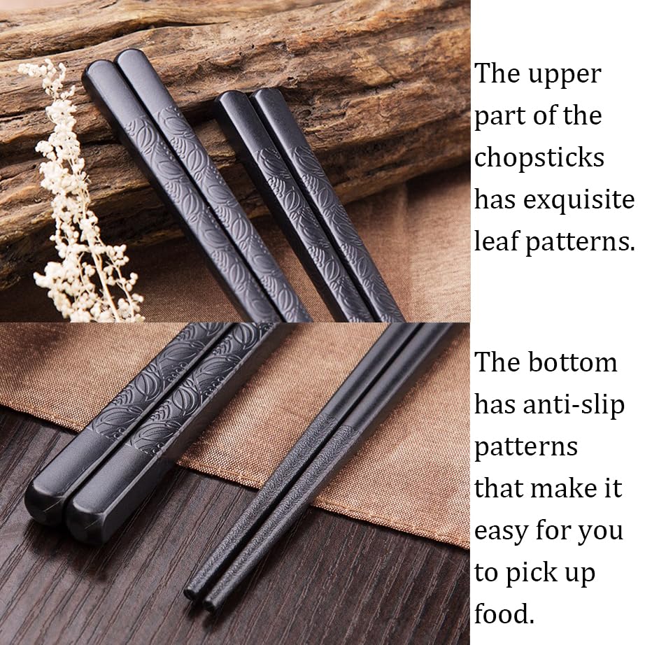 Reusable fiberglass chopstick set with panda design - 2 pairs of dishwasher-safe chopsticks + ceramic rest - elegant Chinese gift