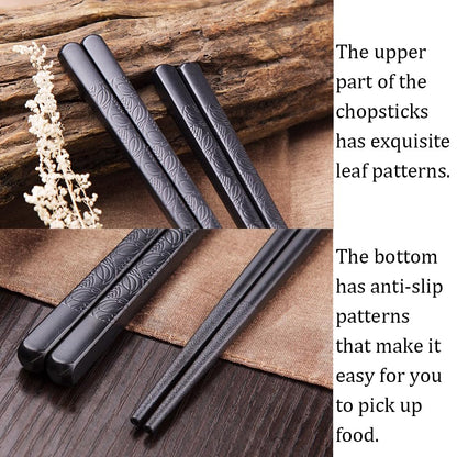 Reusable fiberglass chopstick set with panda design - 2 pairs of dishwasher-safe chopsticks + ceramic rest - elegant Chinese gift