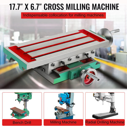 Multi-functional cross table milling machine coordinate table spindle drilling machine 450X170mm metal expert cast iron column drilling machine
