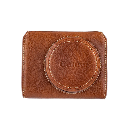 Kinokoo camera bag for Canon G7X / G7X II / G7X III digital camera, Vintage Buffalo PU leather G7X Mark III G7X Mark II protective case with adjustable shoulder strap - Brown