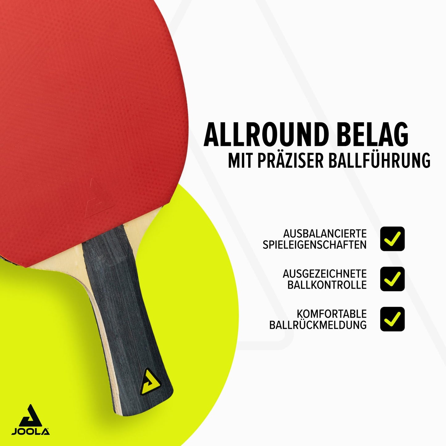 JOOLA Table Tennis Set Quattro, 4 Table Tennis Rackets + 10 Table Tennis Balls + Bag, 28.5x26x8.5cm