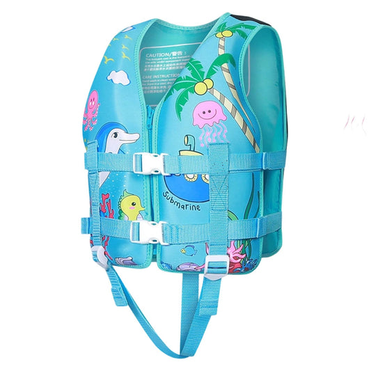 Generic life jacket for kids ages 7-10, colorful floating waterproof swim vest for boys and girls. Comfortable and easy to put on and take off. Suitable for ages 3-6.