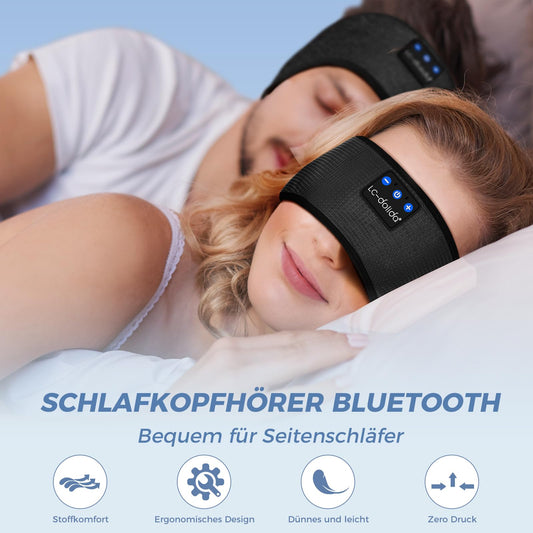 LC-dolida Sleep Headphones Bluetooth 5.4, Sleep Headband Headphones, Headband Sleep Mask, Sports Headphones for Music while sleeping for Sports, Jogging, Yoga, Travel.