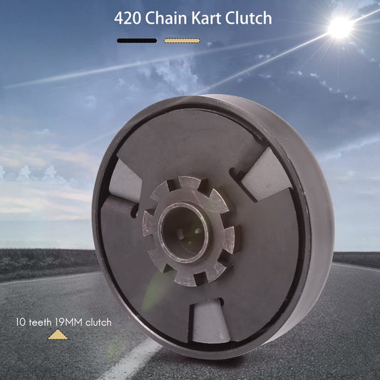 Dciustfhe 10 Tooth 20MM Motorcycle Centrifugal Clutch 420 Chain Clutch Suitable for Karts Bikes Carts