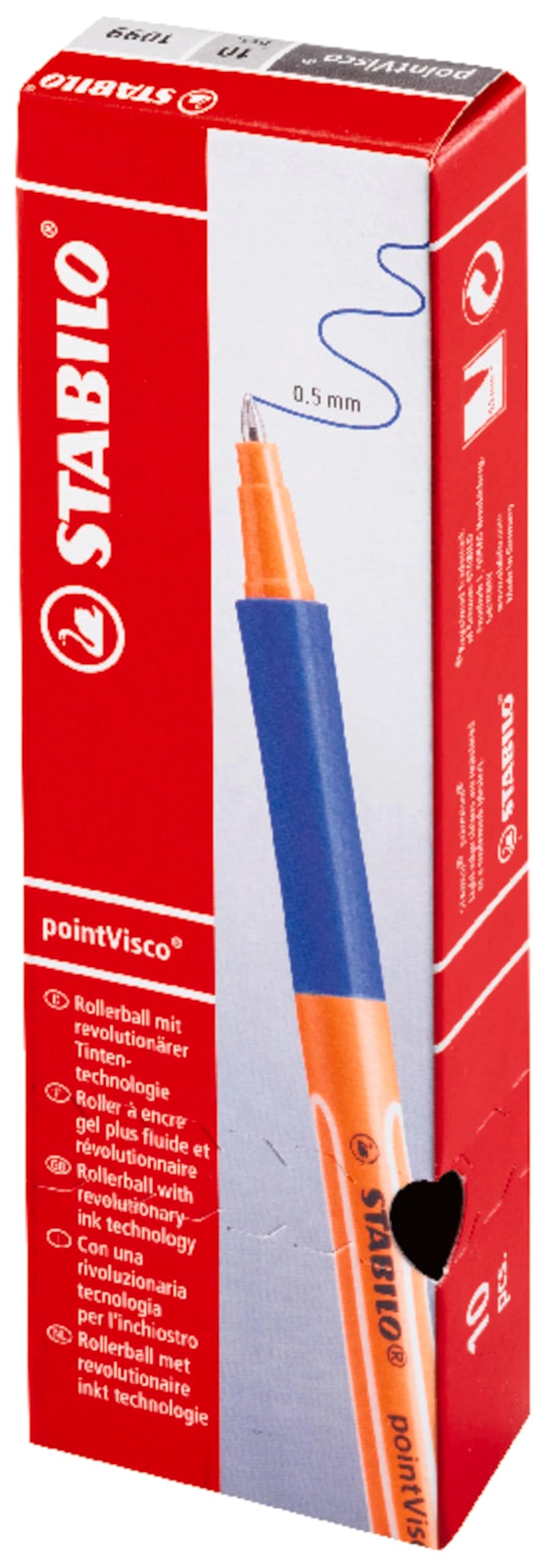 STABILO - Rollerball pen - pointVisco - 10 pack - brown