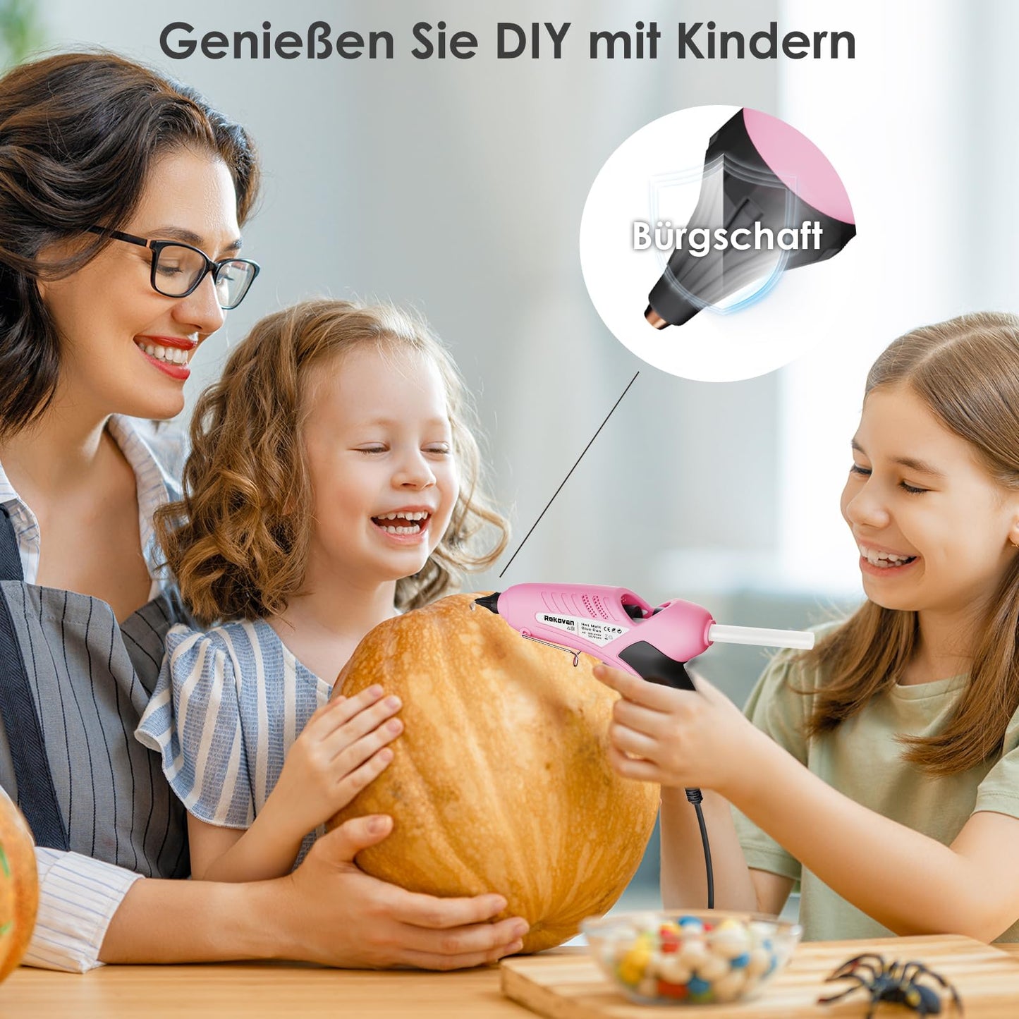 Hot Glue Gun, 80/200W Industrial Hot Glue Gun, 60s Fast Heating, On/Off, Glue Gun Set with 30pcs 11mm Glue Sticks (Including 10pcs Colored), Hot Glue Gun for DIY, Home, Office Repair.