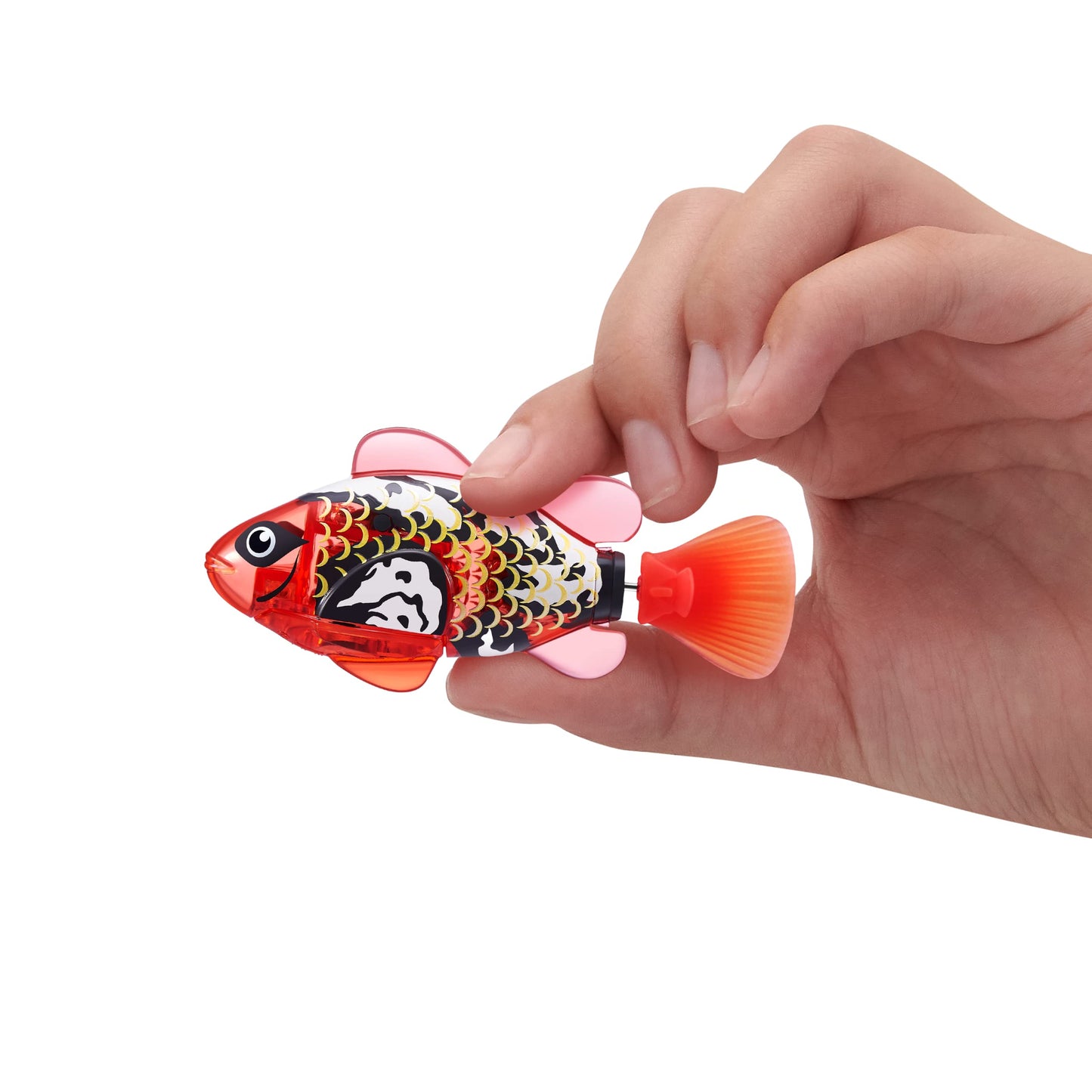 ROBO ALIVE Robo Fish Series 3 Robot Fish, 2-pack, blue and red, swims in multiple directions, battery operated, toy fish, pool toy & Robot Turtle (2-pack, green & pink)