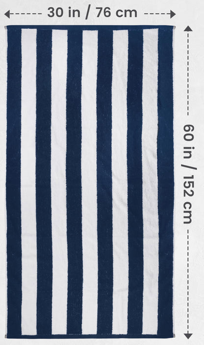 4-pack of Utopia Towels beach towels 30x60 inches, absorbent towels made of 100% cotton (Red, Navy Blue, Gray, Plum)