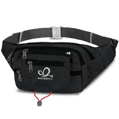 WATERFLY waist bag fanny pack for women and men, suitable for running, fitness, jogging, hiking.