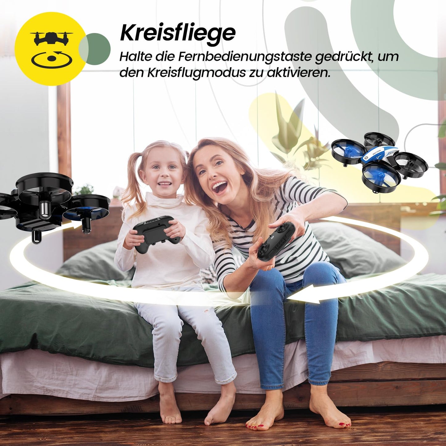 Holy Stone HS210 Mini Drone for Kids, RC Quadcopter Nano Drone with 3 Batteries 21 Min. Long Flight Time, Altitude Hold, 360° Rolls, Headless Mode, One Key Start Indoor Gift for Beginners, Blue, C0