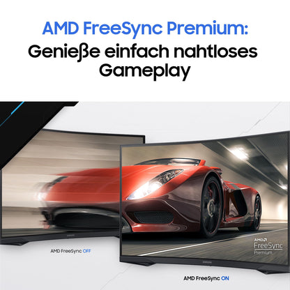 Samsung Gaming Monitor G5 C34G55TWWP, 34 inch, VA panel, UWQHD resolution, AMD FreeSync Premium, curvature 1000R, refresh rate 165 Hz, response time 1 ms (MPRT), black