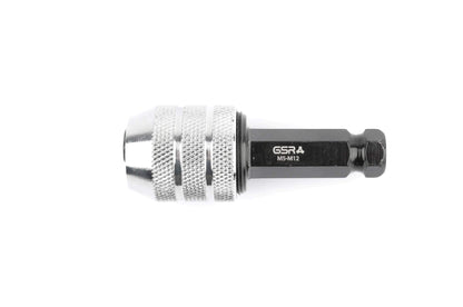 GSR Thread Cutting Adapter M5-M12 | Tool holder with 3/8" hexagon shank & square drive | For all common cordless drill/drivers | Clamping range 5-9mm | Accessories for manual tap wrenches