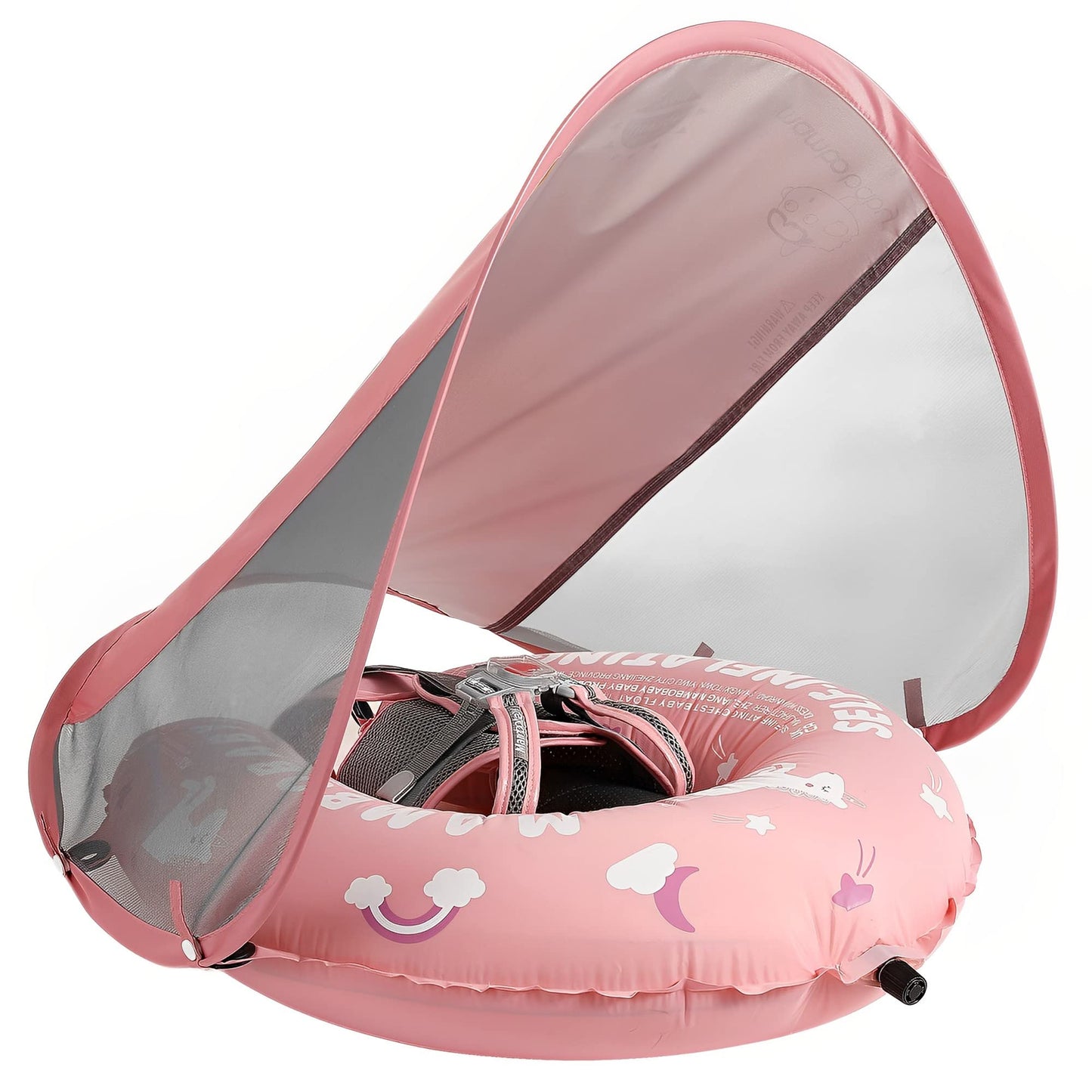 HECCEI Baby Swim Ring, Mambobaby Automatic Inflatable Baby Swim Aid Swim Ring Compact Foldable Design Swim Ring Perfect Swim Trainer for Children 3 to 24 Months