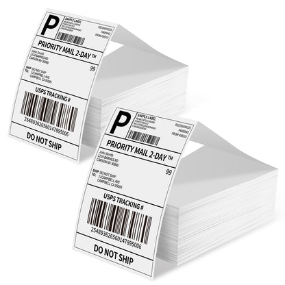 Phomemo labels 4x6 1000 labels/stack, Shipping labels compatible with MUNBYN, Phomemo, Polono label printers, BPA-free thermal labels adhesive for DHL, UPS, DPD-100 x 150 mm