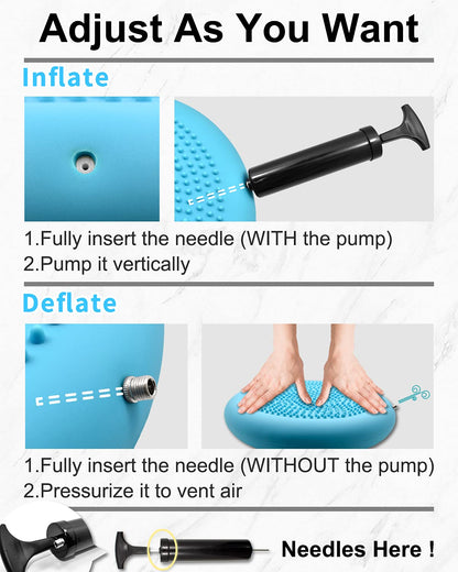 Tumaz Ball Cushion improves posture and increases focus. Air cushion for physical therapy, relieves back pain and strengthens core muscles.