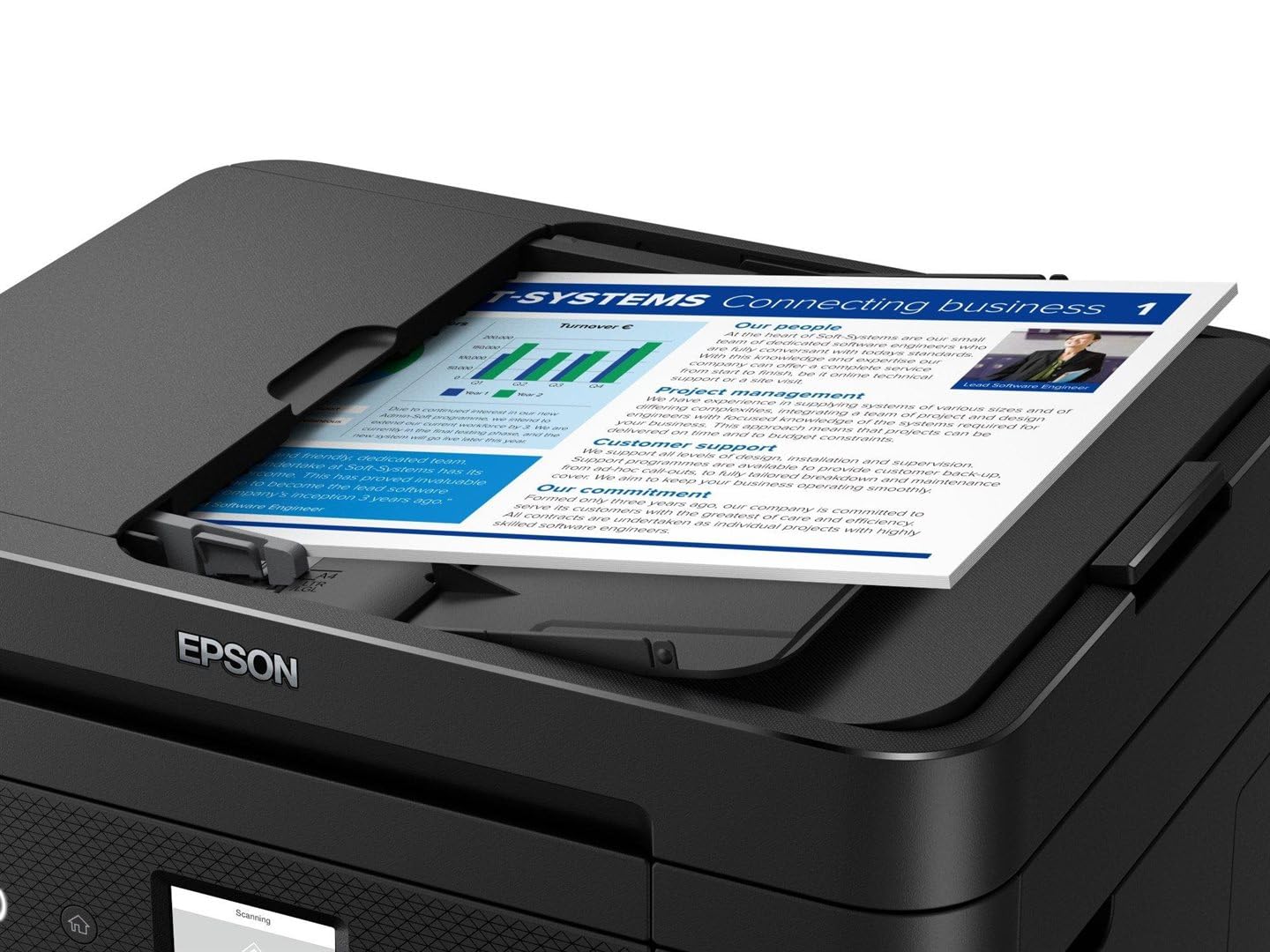 Epson WorkForce WF-2960DWF Multifunction Inkjet Printer, A4, Wireless