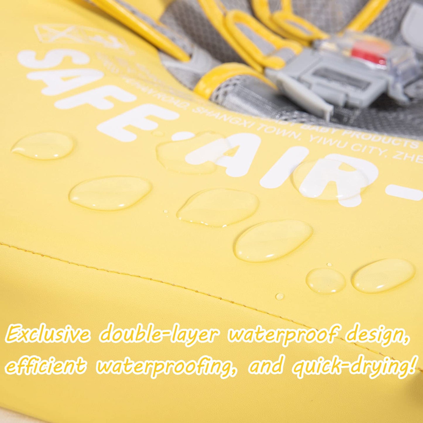 HECCEI Baby Swim Ring, Mambobaby Non-Inflatable Swim Float for Baby, Durable Soft Waterproof Swimming Trainer for Children 3-24 Months.