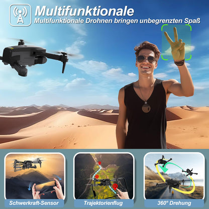 Toladrone drone with camera for beginners, drone with ESC camera, mini foldable FPV drone with headless mode, quadcopter with 2 batteries TD12 RC drone.
