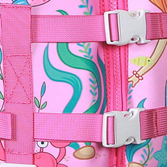 Generic life jacket for kids ages 7-10, colorful floating waterproof swim vest for boys and girls. Comfortable and easy to put on and take off. Suitable for ages 3-6.