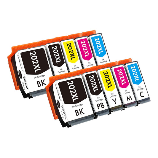 Cartridgeify 202 XL printer cartridges compatible with Epson 202 202XL cartridges multipack, for Expression Premium XP-6000 XP-6005 XP-6100 XP-6105 XP6000 XP6005 XP6100 XP6105 (pack of 10)