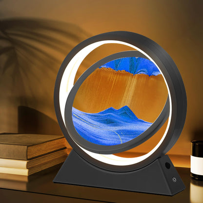 You like Sand Pictures To Spin, 3D Dynamic Sand Picture with LED Light, 10 Inch Moving Sand Art, Flowing Sand Art for Adults Kids, Moving Sand Art Picture Landscape (Black and Blue)