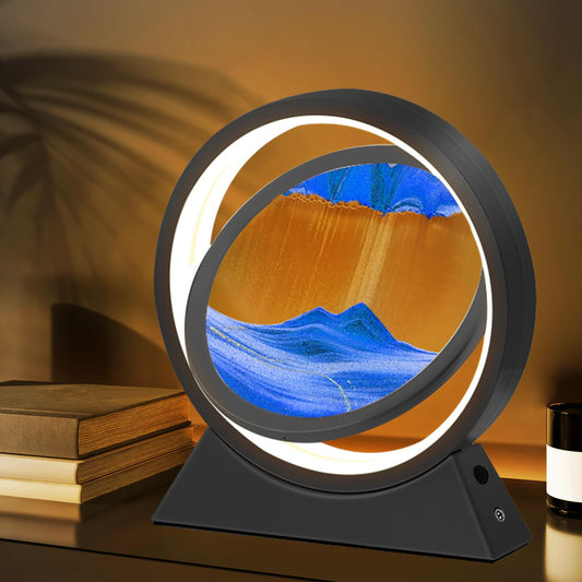 You like Sand Pictures To Spin, 3D Dynamic Sand Picture with LED Light, 10 Inch Moving Sand Art, Flowing Sand Art for Adults Kids, Moving Sand Art Picture Landscape (Black and Blue)