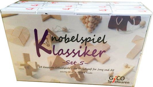 24 classic brain teasers/puzzle games as a gift or for an advent calendar (Set 5)