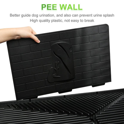 Hompet dog toilet with tray dog potty for small dogs lawn mat potty training pad with urine separator, indoor dog toilet balcony ideal puppy toilet for small big dogs (76x51cm)