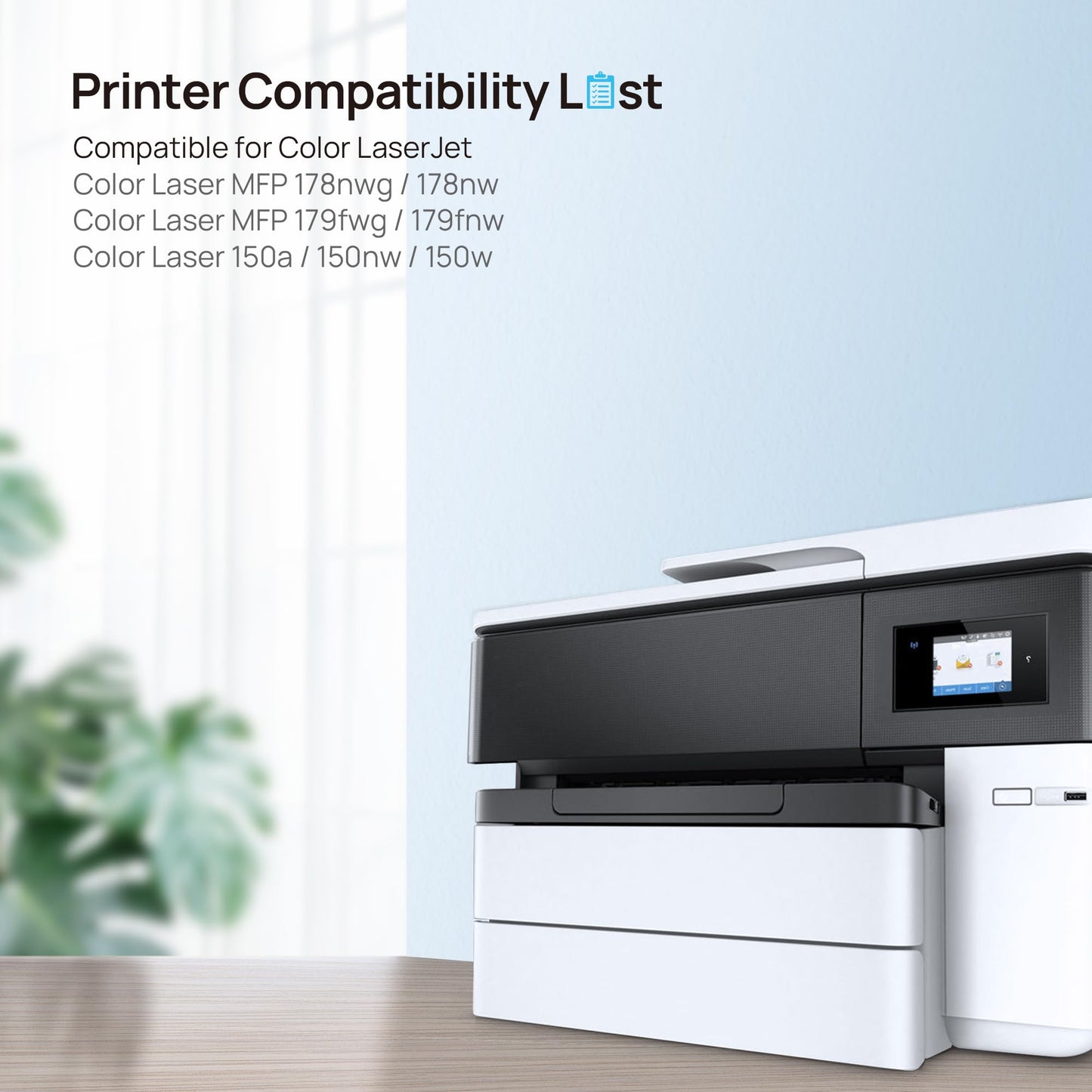 117A Toner Set 117A Compatible for HP 117A for Toner HP Color Laser MFP 178nwg MFP 179fwg 178nw 179fnw 179 178 Laser 150a 150nw 150w W2070A W2071A W2072A W2073A (1 Black, 1 Cyan, 1 Magenta, 1 Yellow)