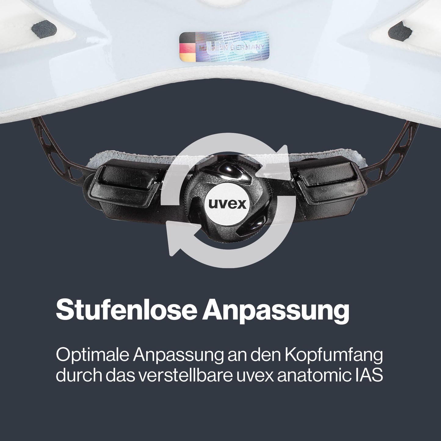 uvex i-vo 3D - Lightweight all-round helmet for men and women - customized size adjustment - expandable with LED light - Cloud - 52-57 cm