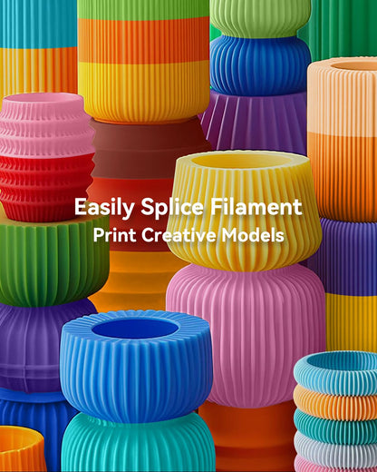 SUNLU Filament Joiner, 3D Printer Filament Connector 1.75mm 240°C Rapid Heating - Compatible with PLA PETG TPU ABS PA Nylon, Easy to Use, Package of 200 PTFE sleeves
