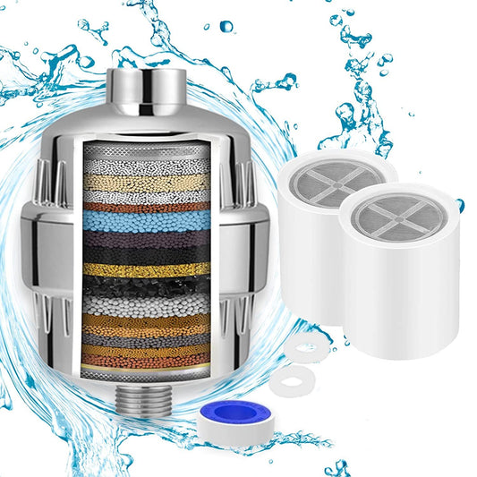 JINYOMFLY Shower Filter 20 Stages, Shower Filter Water, Shower Head Filter Shower Water Filter with Cartridge, Water Filter Limescale Filter for Shower, Water Filter Shower Against Limescale
