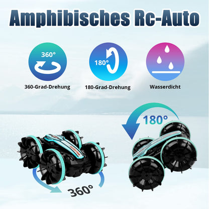 Amazing AmazeFun amphibious remote control car, gesture sensor 4WD remote control off-road toy car for kids, 360-degree rotating 4,5,6,7,8+ years old kids' gifts.