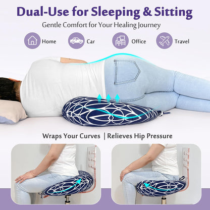 Mybow BBL cushion for post surgeries, Brazilian butt lift cushion for post surgeries, recovery for sitting, sleeping, driving, butt cushion for women, lumbar, back, hip cushion, seat support.