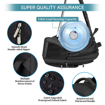 Large Backpack for Men, Waterproof Laptop Backpack 17.3 Inch School Backpack with USB Charging Port Anti Theft Business Work Travel Backpack for Teenage Boys Men (Black)