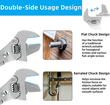 JTZXJJX Flexhead Adjustable Wrench, multifunctional, adjustable quick pipe wrench, repair tool