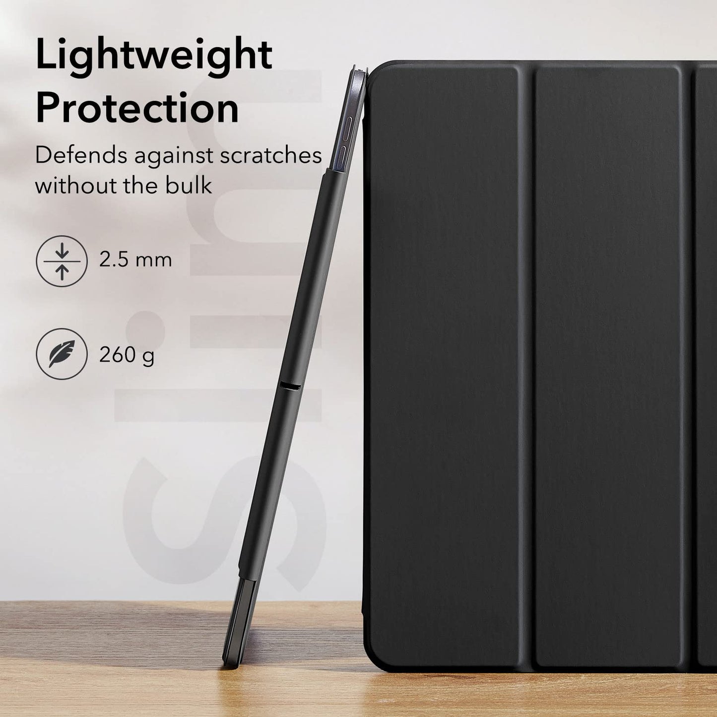 ESR iPad Pro 11-inch Case 2022/2021/2020 (4th/3rd/2nd Gen), Strong Magnetic Attachment, Trifold Stand Cover, Full Pencil 2 Support, Automatic Sleep/Wake, Black