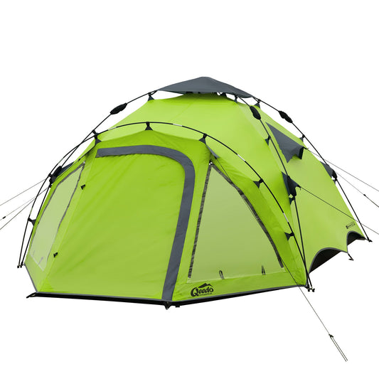 qeedo Quick Oak 3 camping instant tent, Quick-Up system, includes 2 XL sleeping mats