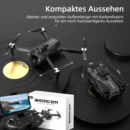 Drone with 4K camera, brushless motor, 360° flip, Headless Mode, WiFi, 5G image transmission, foldable, one-touch start/stop with 2 x 20-minute batteries, carrying case, children's toy gift drone.