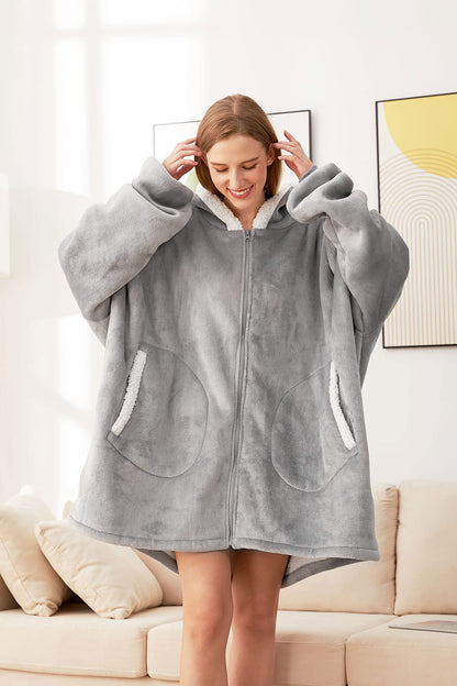 Toes Home Hoodie Blanket for Women Oversized, Warm Cozy Blanket Hoodie, Soft Sherpa Hooded Blanket Sweatshirt, Pullover Blanket Pajamas