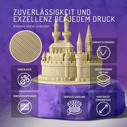 WINKLE PLA HD Textured Filament 1.75mm Marble, 1kg spool, compatible with FDM printers, 3D printing materials, dimensional accuracy +/- 0.05mm, easy to print.