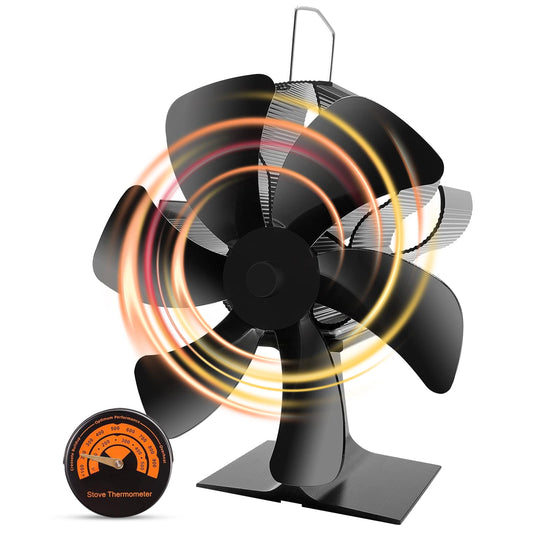6-blade stove fan fireplace fan, no electricity needed for wood stoves and fireplace inserts.