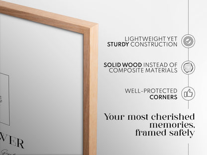 Artower picture frame for 30x40 cm | Natural oak wood | With shatterproof acrylic glass | Large photo frame | Oak Wood Picture Frame | Picture Frame Set